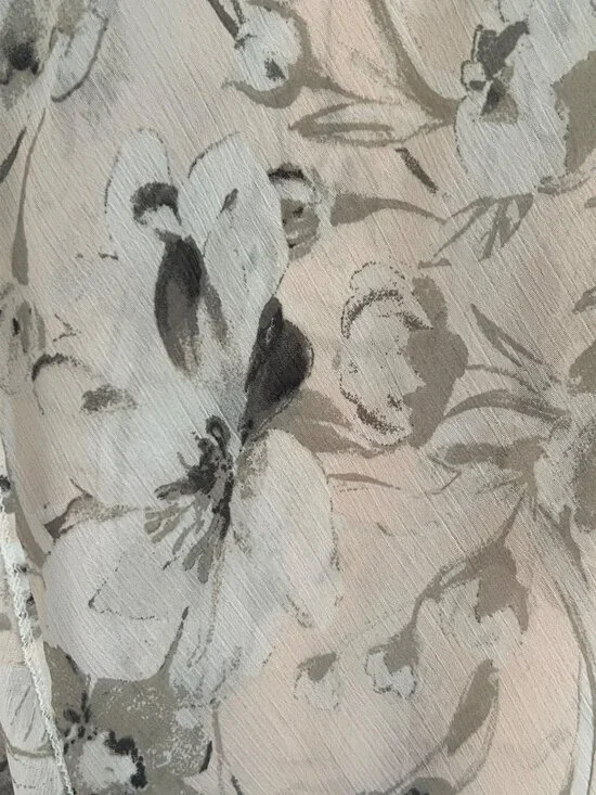 Roz & Ali Blush Pink Flutter Sleeve Floral Blouse 2X Tunic Top Fairy Lined - Picture 4 of 10